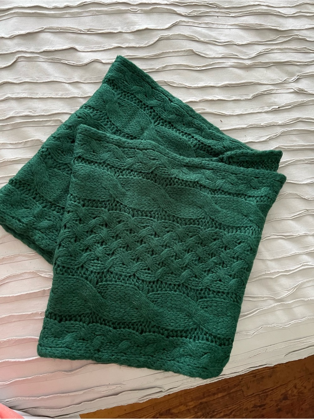 bp Emerald Green Chunky Knit Scarf
